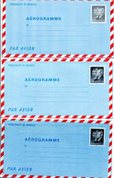 MONACO -- MONTE CARLO -- Monégasque -- Entiers Postaux -- Aérogrammes -- Princes Rainier III Et Albert - Postwaardestukken