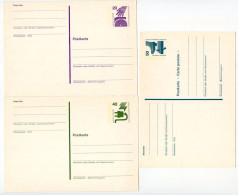 Germany, Berlin 1970's 3 Mint Postal Cards - 20pf., 40pf. & 50pf. Accident Prevention - Postkaarten - Ongebruikt