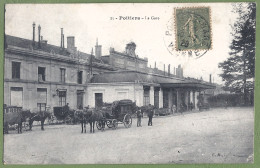 CPA Vue Peu Courante - VIENNE - POITIERS - LA GARE - Animation, Attelages - Poitiers