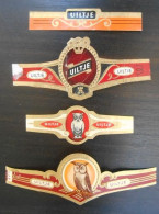 Q51 Bague Bagues Cigare Cigares  Uiltje  4 Pièces - Cigar Bands