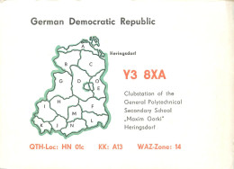 German Democratic Republic Radio Amateur QSL Card Y03CD Y38XA 1983 - Radio Amatoriale