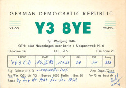 German Democratic Republic Radio Amateur QSL Card Y03CD Y38YE 1985 - Radio Amatoriale