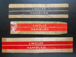 Q95 Bague Bagues Cigare Cigares  Wolff Hamburg  3 Pièces - Sigarenbandjes