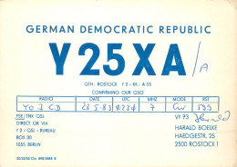 German Democratic Republic Radio Amateur QSL Card Y03CD Y25XA 1983 - Radio Amatoriale