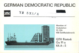 German Democratic Republic Radio Amateur QSL Card Y03CD Y25XA 1983 - Radio Amatoriale