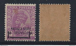 1940 INDIA Patiala - SG O70  1a On 1a.3p Giorgio V° Sovrastampato MNH** - Altri & Non Classificati