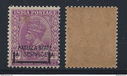 1940 INDIA Patiala - SG O70  1a On 1a.3p Giorgio V° Sovrastampato MNH** - Other & Unclassified