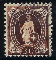 SUISSE 1891-98: Le ZNr. 68C, B Obl. CAD "Colombier, NE" Brun Foncé - Gebraucht