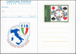 Italie 1983 Entier Postal. Jeux De Cartes, Fédération Italienne De Bridge - Non Classés