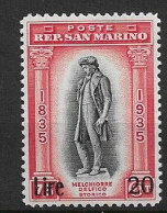 SAN MARINO 1942 OVERPRINT MH - Unused Stamps