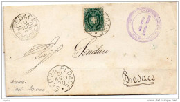1890 LETTERA CON ANNULLO  SERRA PEDACE COSENZA - Storia Postale