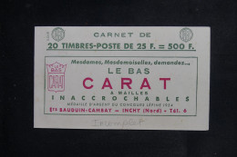 FRANCE - Carnet De 20  Muller ( Incomplet ) - Bas Carat - L 150877 - Anciens : 1906-1965