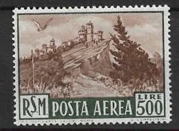 SAN MARINO 1951 AIRMAIL MH - Corréo Aéreo