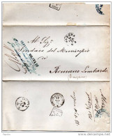 1871 LETTERA CON ANNULLO BRIGATA GRANATIERI DI NAPOLI 6° REGGIMENTO + PADOVA X ROMANO DI  LOMBARDIA BERGAMO - Marcophilie