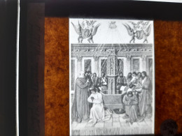 Plaque De Verre Positif -  Jean Fouquet - Livre Des Heures La Fontaine Des Apôtres - Plaques De Verre