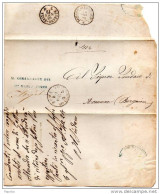 1872 LETTERA CON ANNULLO ROMA + 51° REGGIMENTO FANTERIA ALPI + BERGAMO BASSA - Marcophilie