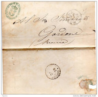 1878 LETTERA CON ANNULLO MODENA + GARDONE  BRESCIA  + STEMMA 54° REGGIMENTO FANTERIA - Marcophilie