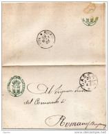 1889 LETTERA CON ANNULLO CASERTA + ROMANO DI LOMBARDIA BERGAMO  + STEMMA 41° REGGIMENTO FANTERIA DI LINEA - Storia Postale