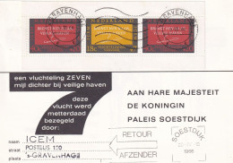 Speciale Kaart Vluchtelingen  3 Mrt 1966 's Gravenhage  En 20 Apr 1966 Soestdijk (machine) - Brieven En Documenten