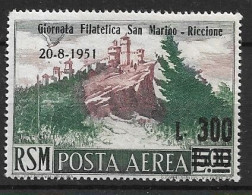 SAN MARINO 1951 AIRMAIL, Overprint MH - Corréo Aéreo