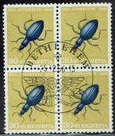 Schweiz 1956, MiNr.: 635, 4erBlock Mit FDC Gestempelt - Used Stamps