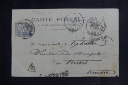 TUNISIE - Taxe De Tunis Sur Carte Postale De Lyon En  1901 - L 150880 - Cartas & Documentos