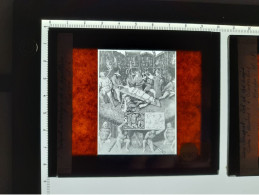 Plaque De Verre Positif -  Jean Fouquet -Martyre De Sainte Apolline - Diapositivas De Vidrio