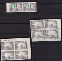 Liberia 1958 Italy Varieties Blocks Of 2 Imperf/perf MNH Flag Missing 16008 - Errores En Los Sellos