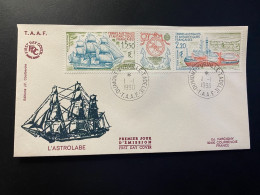 Enveloppe 1er Jour "Navire - L'Astrolabe" 01/01/1990 - PA113A - TAAF - Bateaux - FDC