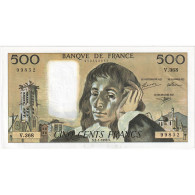 France, 500 Francs, Pascal, 1992, V.368 99852, SPL+, Fayette:71.49, KM:156i - 500 F 1968-1993 ''Pascal''