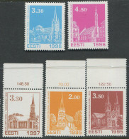 Estonia:Unused Stamps Churches, Halliste, Türi, Kaarli, Harju-Madise, Tallinn Holy Ghost, 1995-1997, MNH - Kirchen U. Kathedralen