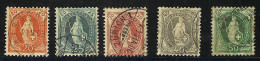 SUISSE 1900-03: Les ZNr. 66E-74E, Obl. CAD - Gebraucht