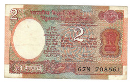INDIA P79a2 2 RUPEES 1985-1990 Signature 15 LETTER A   VF - Indien