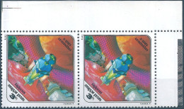 C5883 Hungary Space Fantasy Sci-Fi Spaceship Mars Pair MNH RARE - Europa