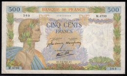 FRANCE - Billet Français - 500F La Paix - F : 32/30 -  5.3.1942 - TTB - 500 F 1940-1944 ''La Paix''