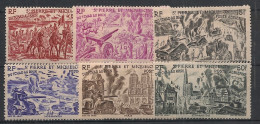 SPM - 1946 - Poste Aérienne PA N°YT. 12 à 17 - Du Tchad Au Rhin - Série Complète - Neuf * / MH VF - Unused Stamps