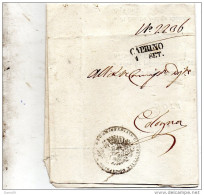 1846  LETTERA CON ANNULLO CAPRINO VERONA - 1. ...-1850 Prefilatelia