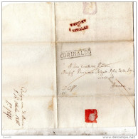 1841 LETTERA CON ANNULLO CORINALDO ANCONA - 1. ...-1850 Prefilatelia