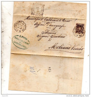 1899  LETTERA CON ANNULLO  OTTAGONALE CALDERARA DI RENO BOLOGNA - Storia Postale