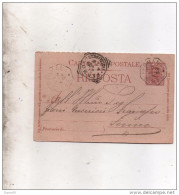 1898  CARTOLINA CON ANNULLO MASSA FERMANA ASCOLI PICENO - Ganzsachen