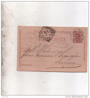 1898  CARTOLINA CON ANNULLO MASSA FERMANA ASCOLI PICENO - Entiers Postaux