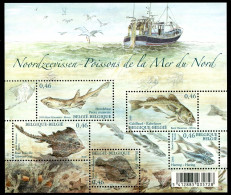 BE    BL130   XX      ---      MNH  --   Nature : Poissons De La Mer Du Nord - 2002-… (€)