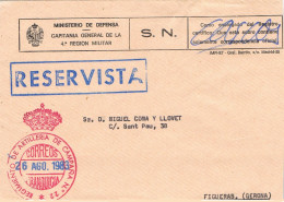 54461. Carta MADRID 1985. FRANQUICIA Regimiento Artilleria De Campaña Num 22. RESERVISTA - Cartas & Documentos