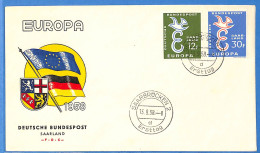 Saar - 1958 - Lettre FDC De Saarbrücken - G31035 - FDC