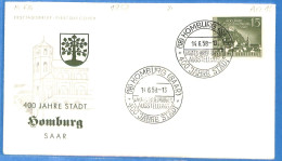 Saar - 1958 - Lettre FDC De Homburg - G31028 - FDC