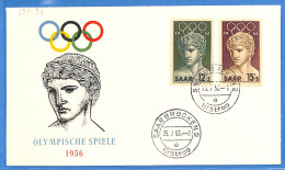 Saar - 1956 - Lettre FDC De Saarbrücken - G31021 - FDC