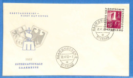 Saar - 1957 - Carte Postale FDC De Saarbrücken - G31003 - FDC