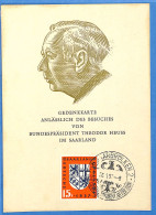 Saar - 1957 - Carte Postale FDC De Saarbrücken - G31010 - FDC