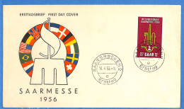 Saar - 1956 - Carte Postale FDC De Saarbrücken - G30981 - FDC