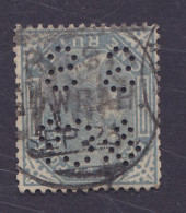 British India Perfin Perforé Lochung 'SS&Co.' 1874 Mi. 30, 1 Rupee Victoria Stamp HOWRAH Cancel (3 Scans) - 1882-1901 Imperio